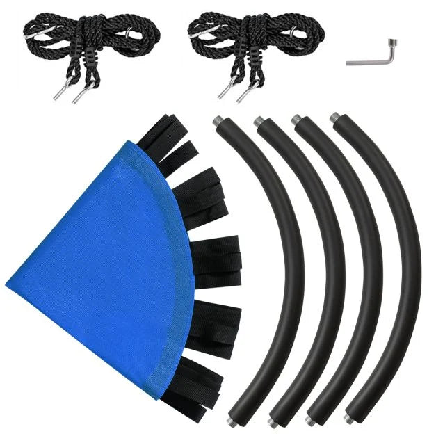 Round Tree Swing for Kids with Adjustable Ropes and Durable Hook Rings