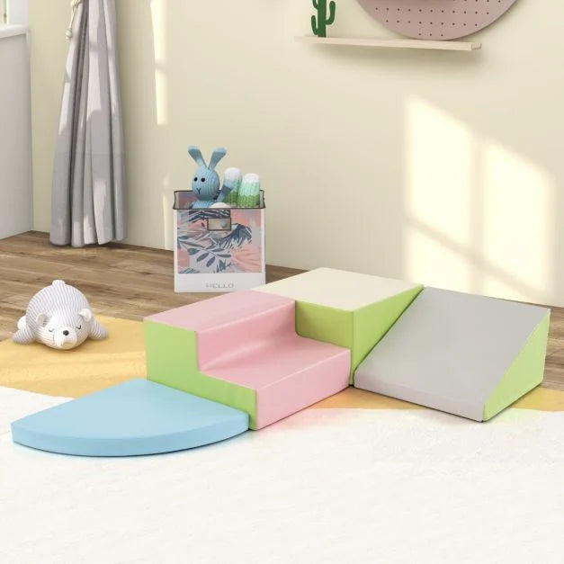 4-Piece Infant Baby Foam Climb & Crawl Block Play Set