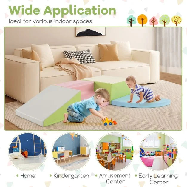 4-Piece Infant Baby Foam Climb & Crawl Block Play Set