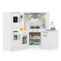 Wooden Kids Corner Kitchen Playset with Separate Sink Area