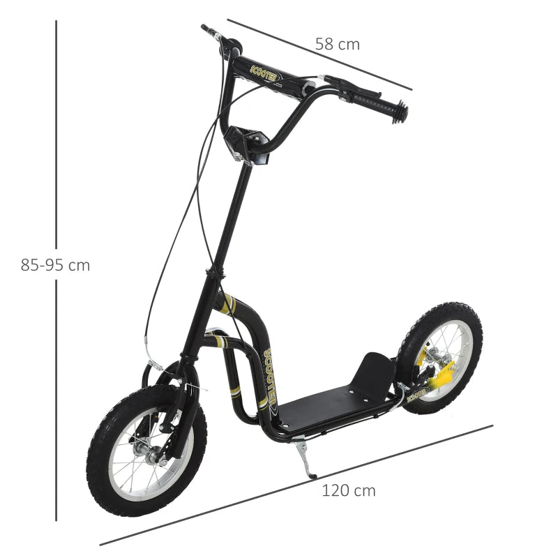 Durable Stunt Scooter for Teens and Kids, 12” Rubber Tyres, Adjustable Handlebar, Dual Brakes