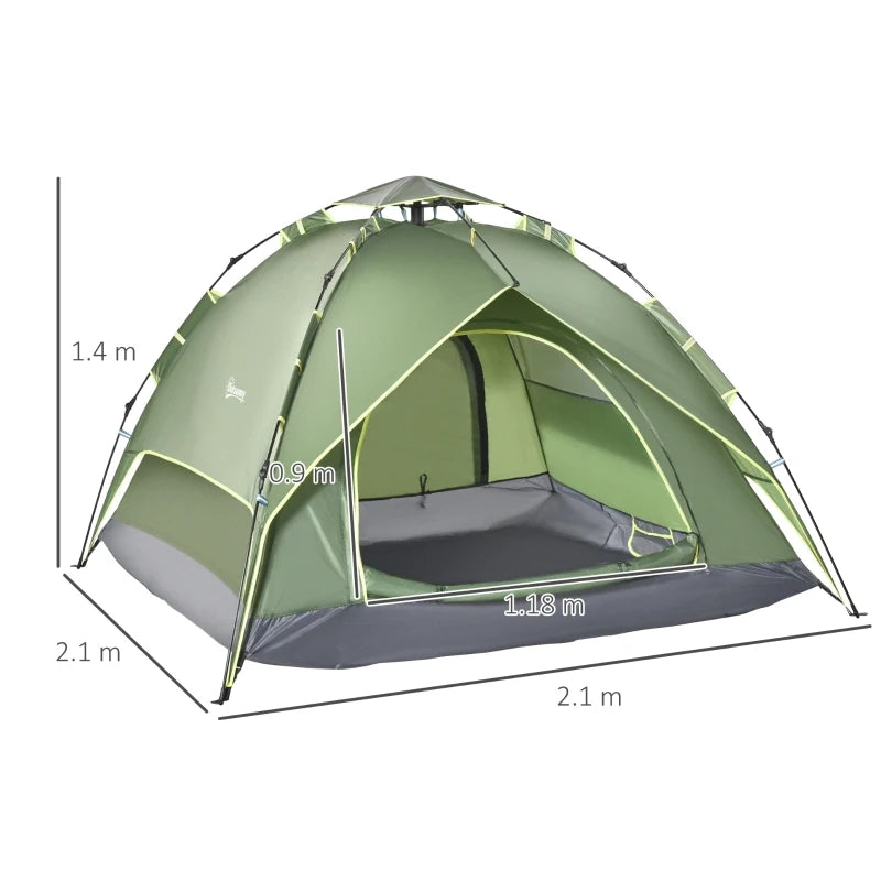 Family Camping Tent – 3-Person Double Layer Pop-Up