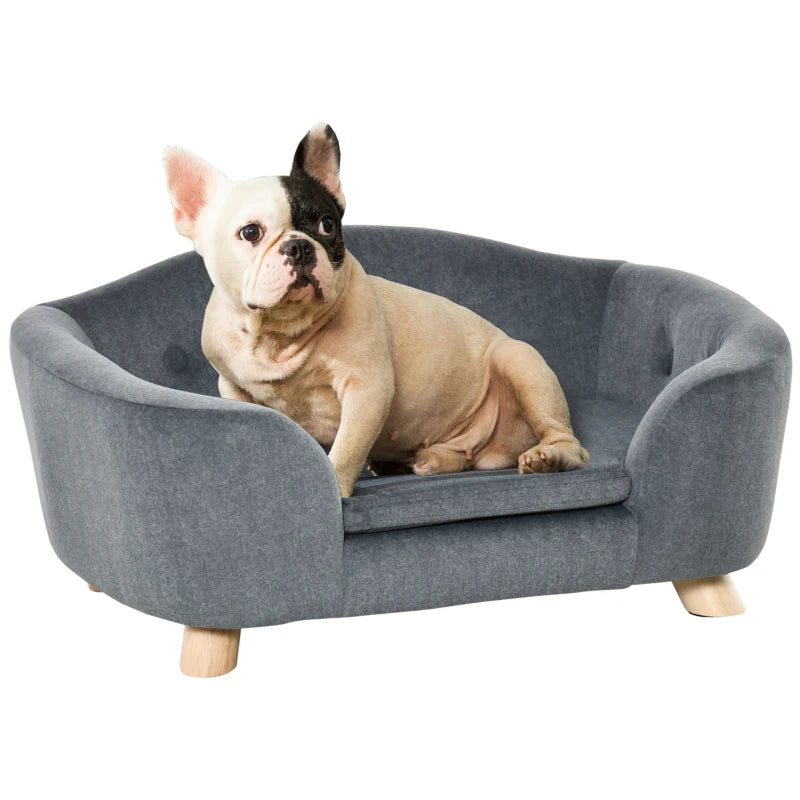 Dog Sofa Bed with Water-Resistant Fabric – Grey