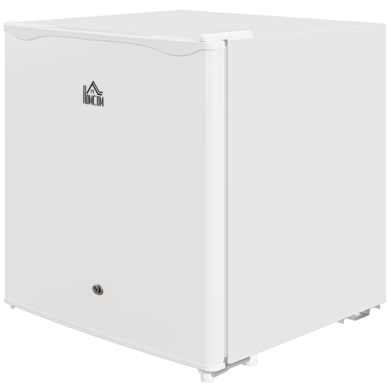 46L Countertop Fridge – Cream White, Lockable & Compact Mini Cooler