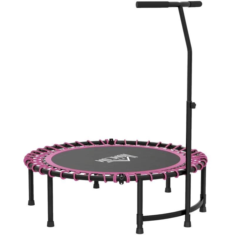 Steel Frame Mini Trampoline – Pink, Adjustable Handle