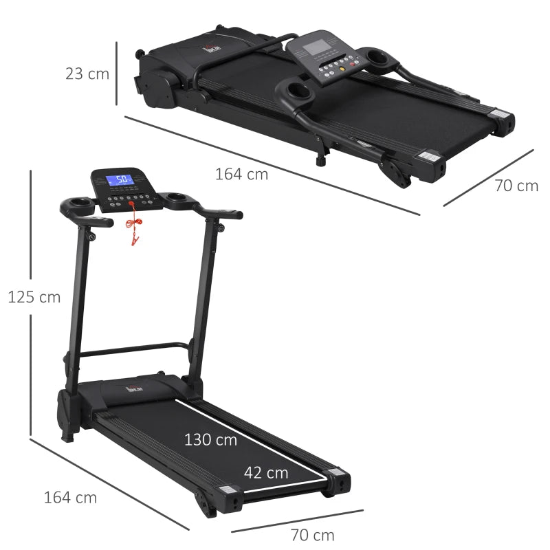 Electric Treadmill – 2.5HP, Manual Incline, LCD, MP3