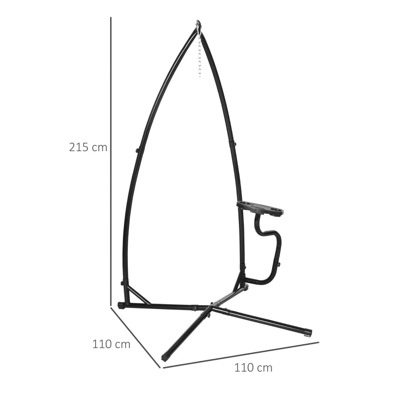 Durable C-Shaped Metal Hammock Chair Stand for Indoor and Outdoor Hanging Chairs