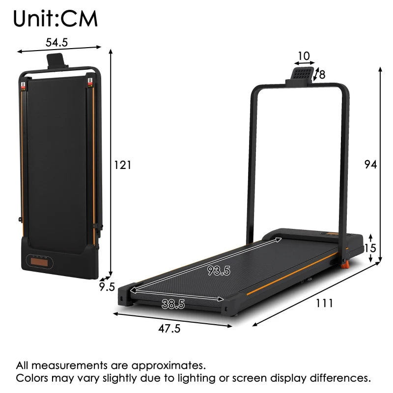 Folding Treadmill with Incline & LED Display – Space-Saving Design
