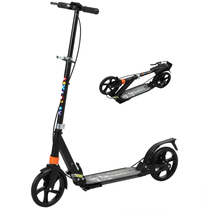 Kids Scooter with Four-Level Adjustable Handlebar, Dual Brakes & Smooth 200mm Wheels