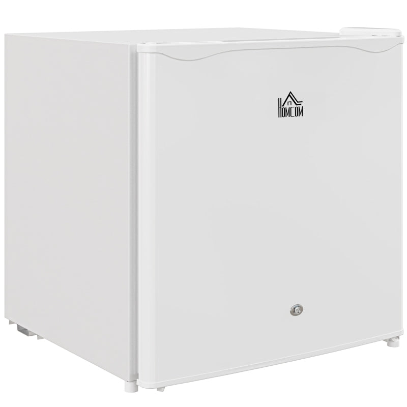 46L Countertop Fridge – Cream White, Lockable & Compact Mini Cooler