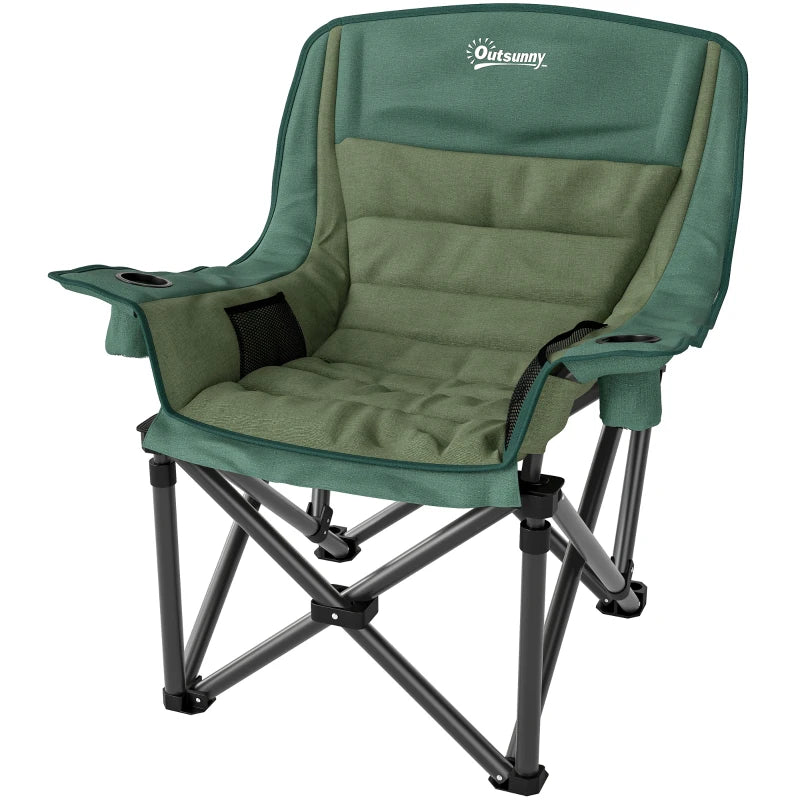 Camping Chair with Bag – Padded, Portable, Olive Green