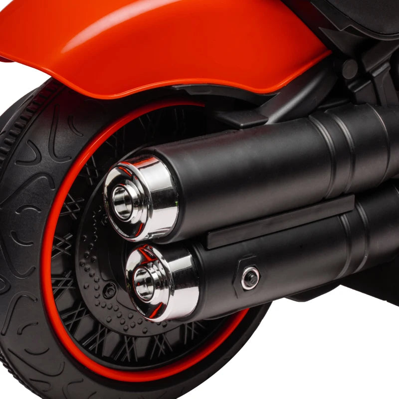 Kids 6V Electric Motorbike with Safety Wheels and Push-Button Start – Ride-On in Red