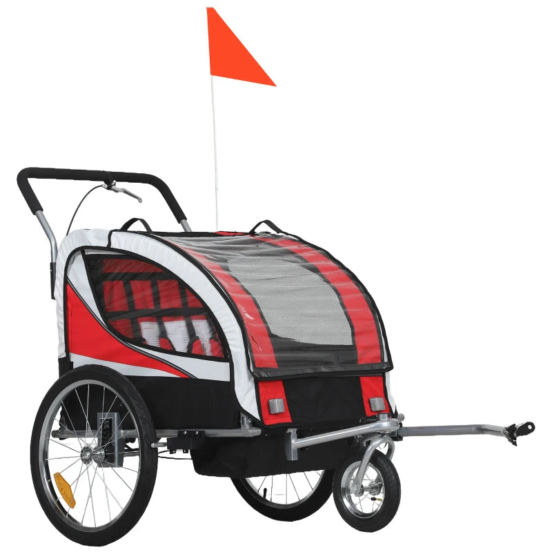 Baby Bike Trailer with Harness & Hitch Coupler – Safe Child Transport