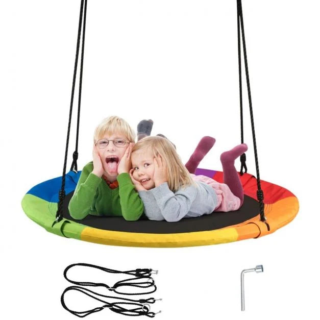 Kids’ Colorful Swing with Adjustable Height for Outdoor Fun