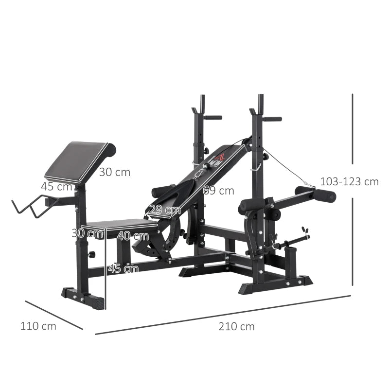 Home Gym Weight Bench – 6-in-1 Strength Training Equipment