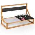 Fir Wood Kids Pretend Play Kitchen with Hooks and Blackboard