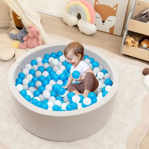 90x30cm Soft Round Ball Pool for Babies & Toddlers with 200 Ocean Balls