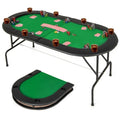 Folding Card Table for 8 – Comfortable Armrests & Cup Holders
