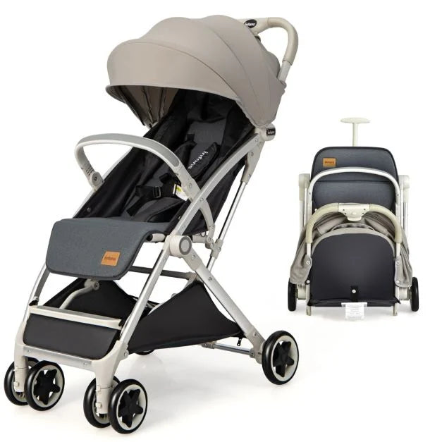Lightweight Folding Pushchair with Adjustable Backrest and Footrest