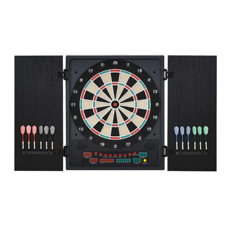 Electronic Dartboard Machine – 27 Games, 202 Variations, Storage Cabinet