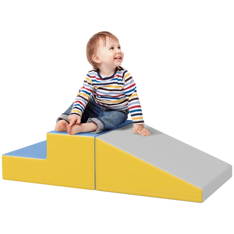 Soft Play Climb & Crawl Set for Toddlers – 2-Piece Activity Toy, Ages 12-36 Months, Grey