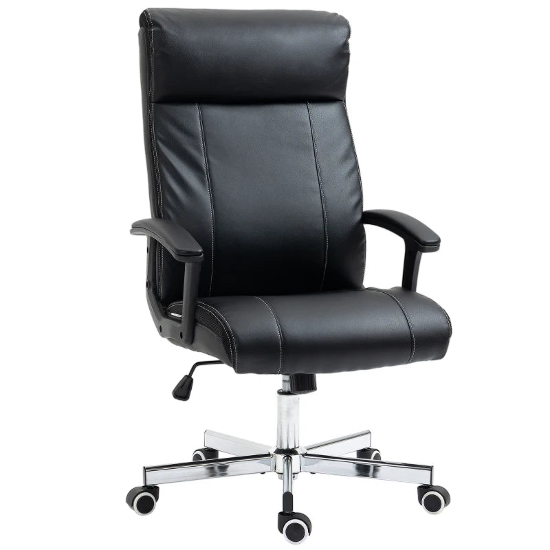 Black Massage Office Chair – Remote Controlled, Adjustable Height
