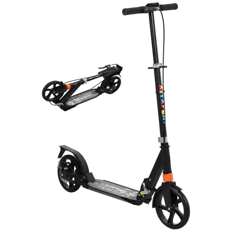 Kids Scooter with Four-Level Adjustable Handlebar, Dual Brakes & Smooth 200mm Wheels