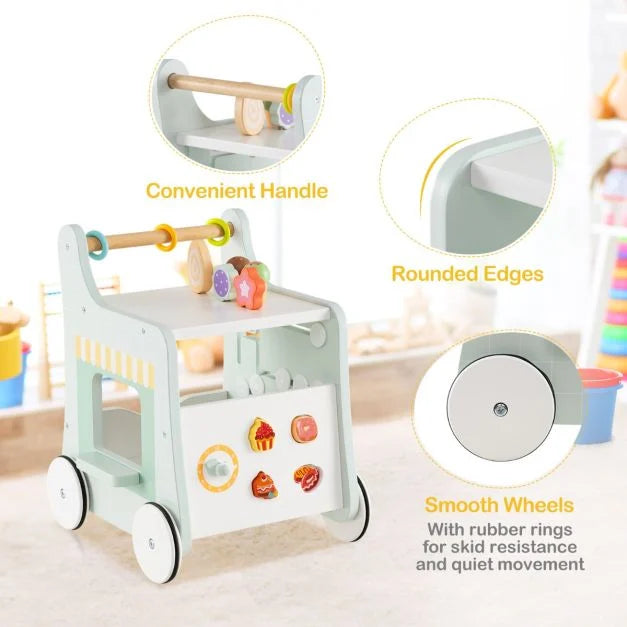 Kids’ Ice Cream Cart Toy with Fun Accessories and Easy-Glide Wheels