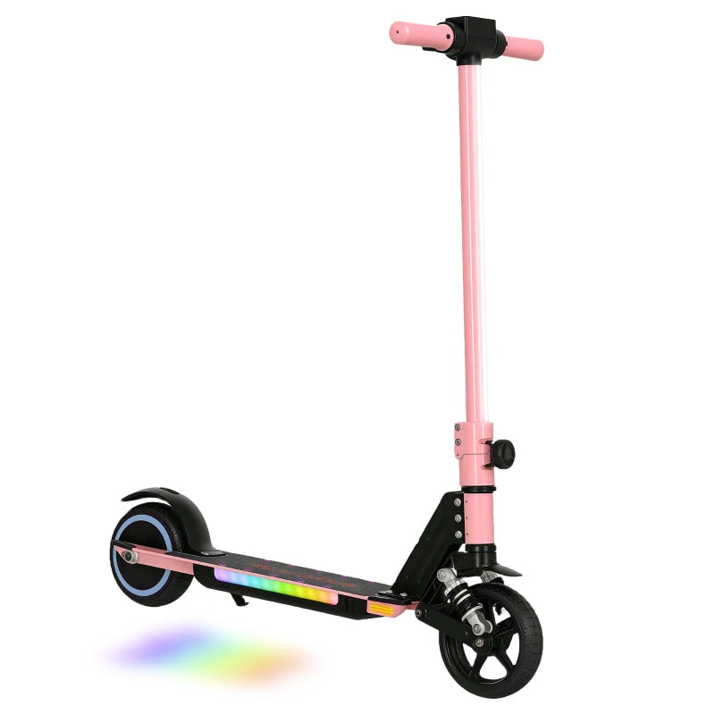 Portable Folding Electric Scooter for Kids – Dual Brakes, Suspension, Bright LED Lights