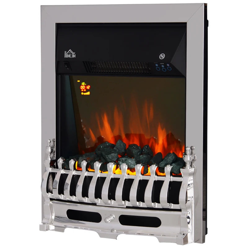 Inset Fireplace – Glass View, Coal Flame, Remote, 1000/2000W