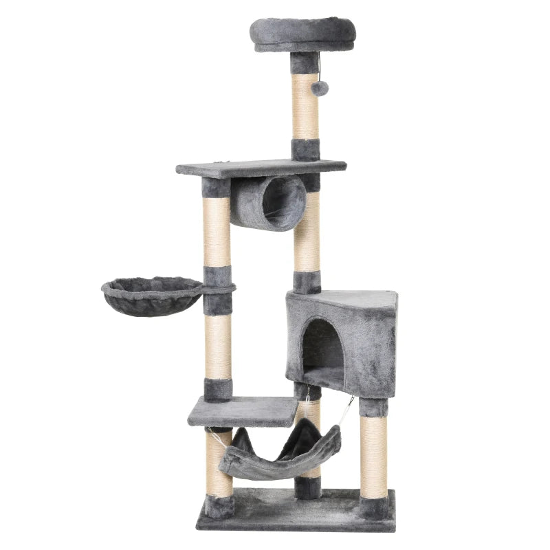 Cat Tree 150cm for Kittens with Toys & Scratchers