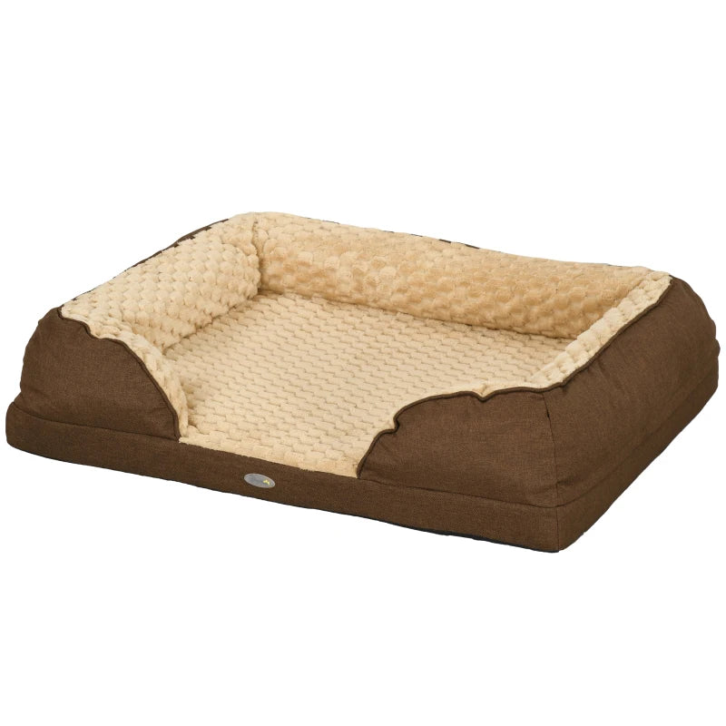 Calming Pet Mattress with Cover & Anti-Slip - Brown