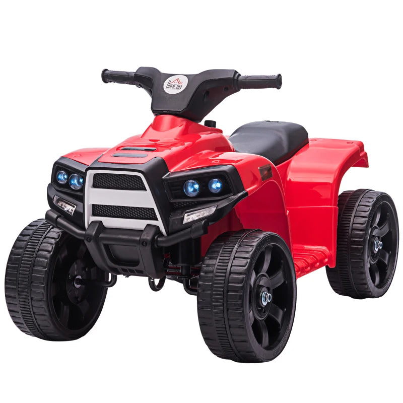 Kids 6V Electric ATV Ride On Toy – Quad Bike with Horn & Lights, 18-36 Months, Red