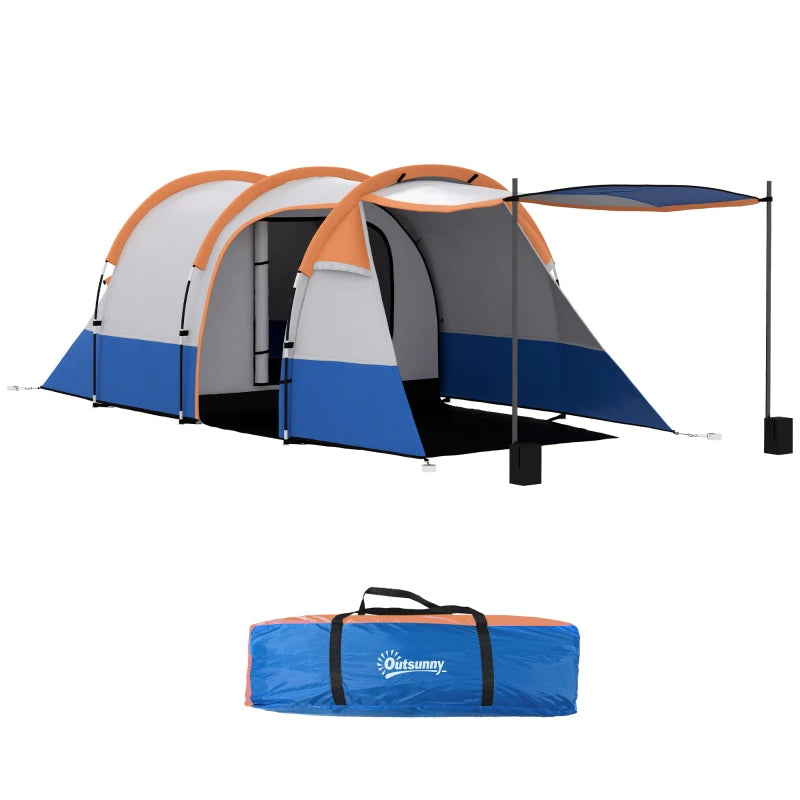 Orange Tunnel Tent – Waterproof & Easy Carry Bag