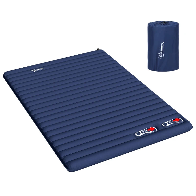 Camping Mattress for Two – Inflatable, Navy Blue