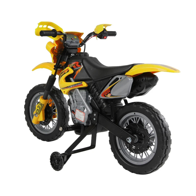 Yellow Electric Motorcycle Ride-On Toy for Kids – Battery Operated, Easy to Use