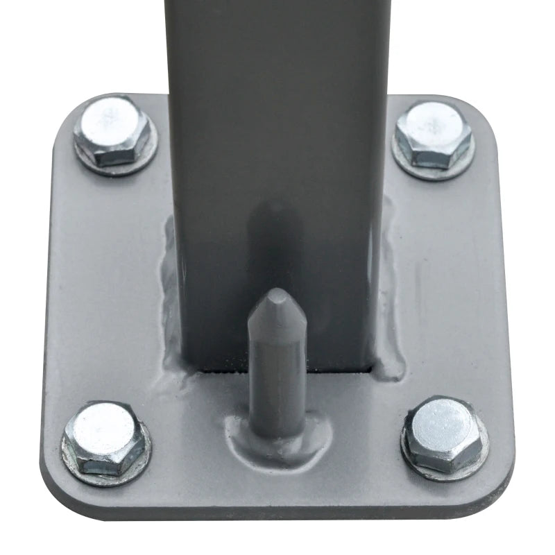 Retractable Patio Privacy Screen – Sunshade Awning for Garden and Balcony Grey 6x2m