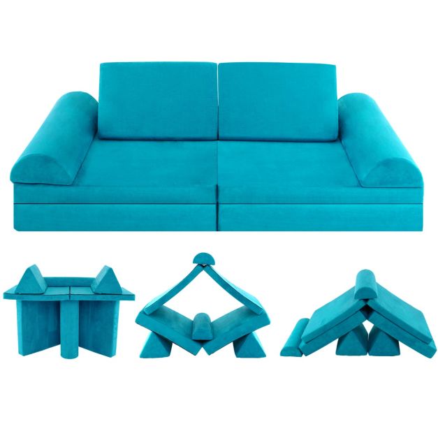 Kids 6-Piece Convertible Modular Play Couch Sofa