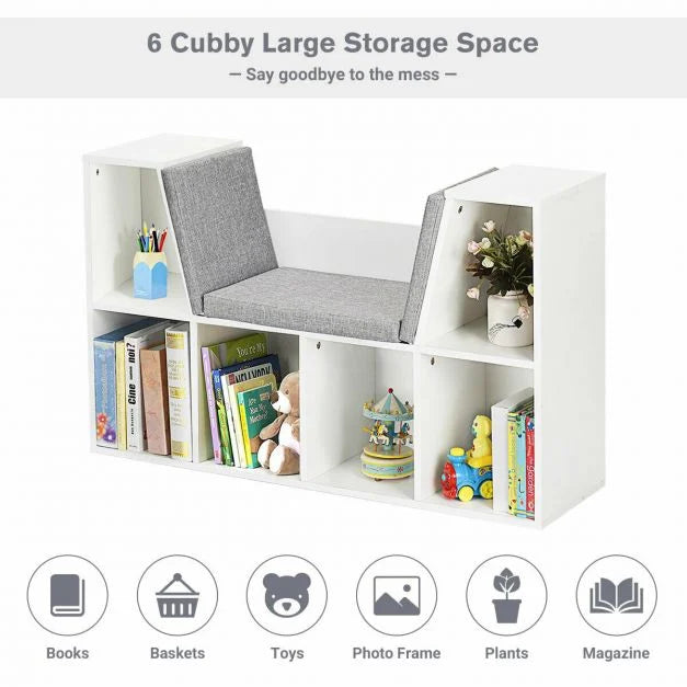 Modern Storage Organizer Cabinet with Comfortable Seat Cushion