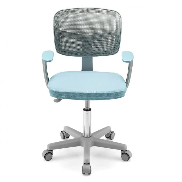 Height-Adjustable Kids Computer Chair with Swivel & Lumbar Support