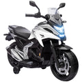 12V Honda Licensed Kids Electric Motorbike with Music, Headlights & Education, White