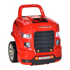 Toddler Educational Truck Workshop Toy Set with Steering Wheel & Horn – Red, Ages 3-5