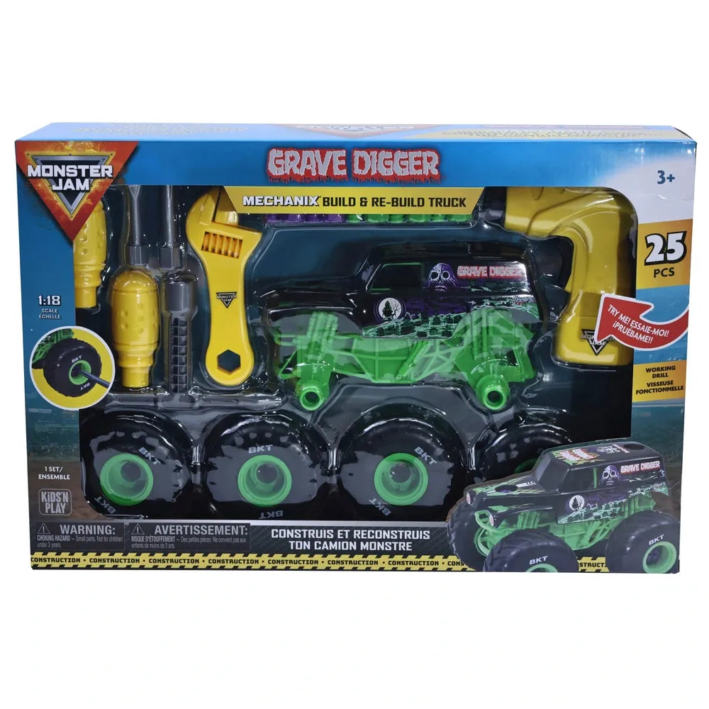 Monster Jam Grave Digger 1:18 Scale Crash & Rebuild Truck