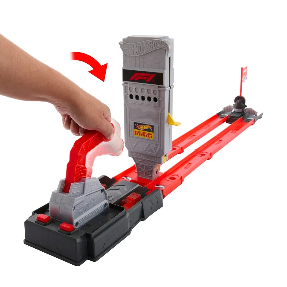 Hot Wheels F1 Grid Start Racing Track Playset, Includes 2 Die-Cast Cars