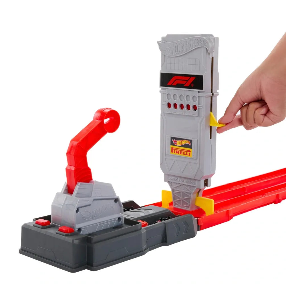 Hot Wheels F1 Grid Start Racing Track Playset, Includes 2 Die-Cast Cars