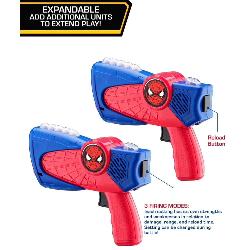 Spider-Man Laser Tag Blasters Set – Marvel Light-Up Shooting Game for Kids