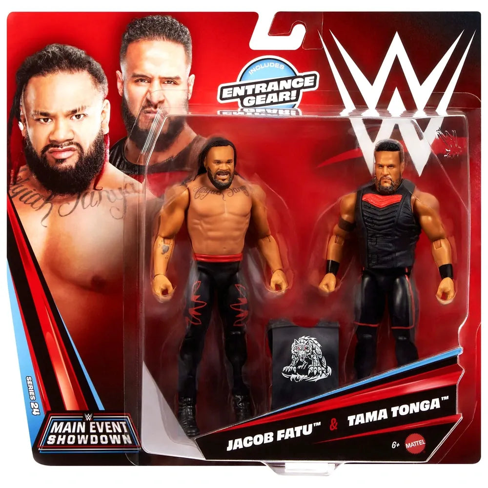 WWE Main Event Showdown Jacob Fatu & Tama Tonga Action Figures 2-Pack