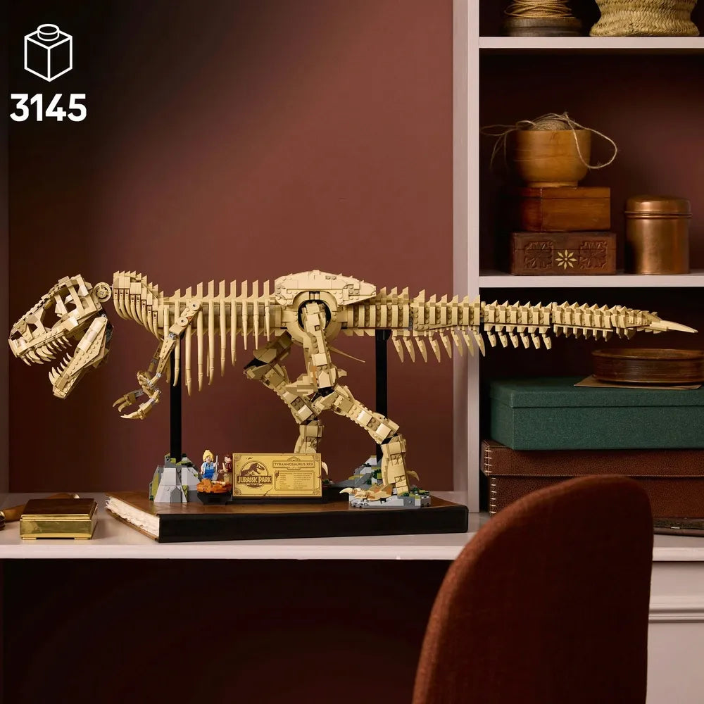 LEGO Jurassic World Dinosaur Fossils: Tyrannosaurus Rex Display Set for Adults