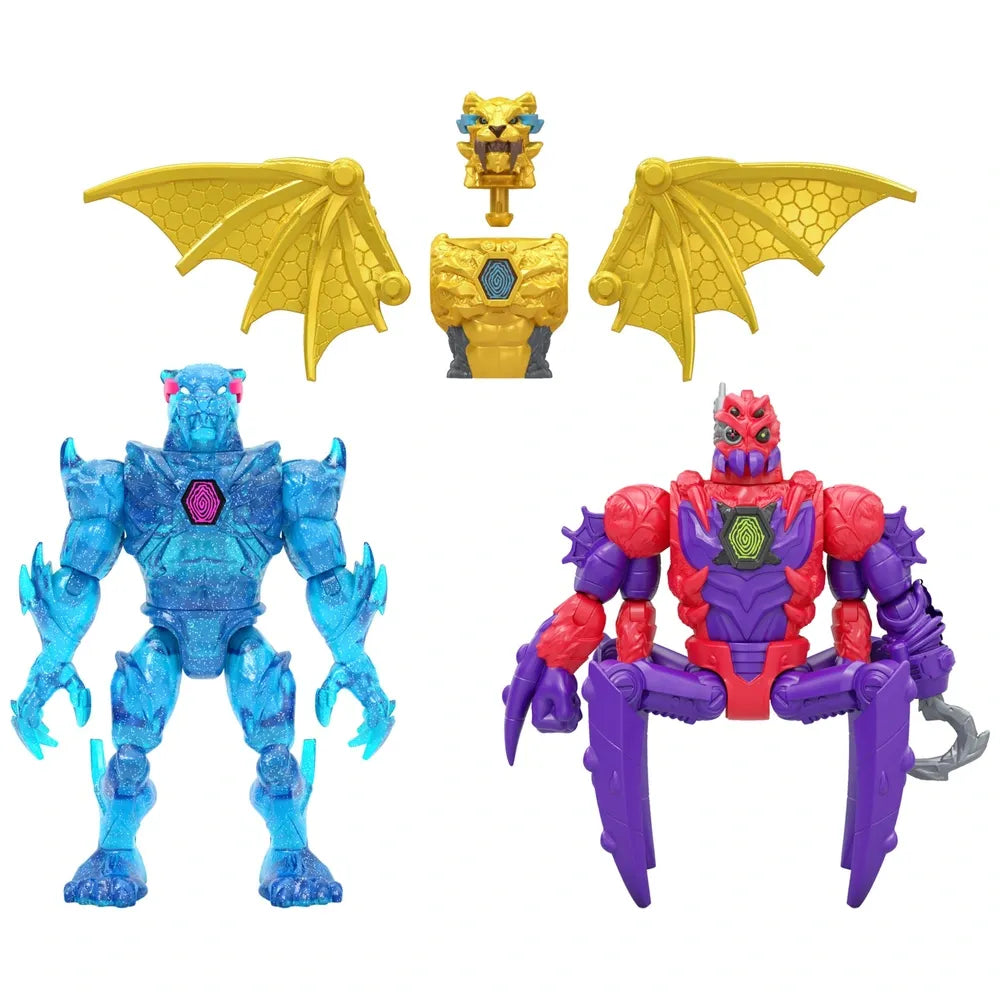 MrBeast Lab Hybrids Hyper Fusion Pack: Plasma Panther & Shadow-Web Figures