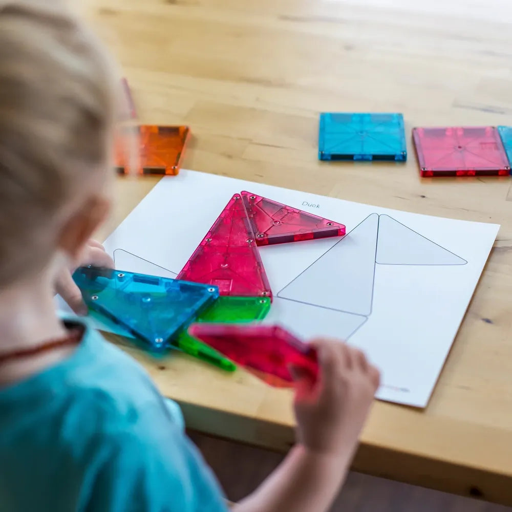 MAGNA-TILES Clear Colours Magnetic Construction Set, 32-Piece